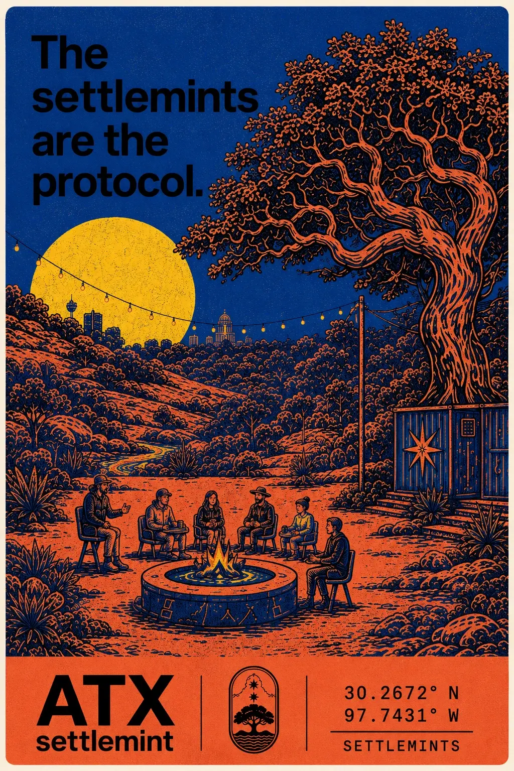The settlemints are the protocol — the gathering is the infrastructure